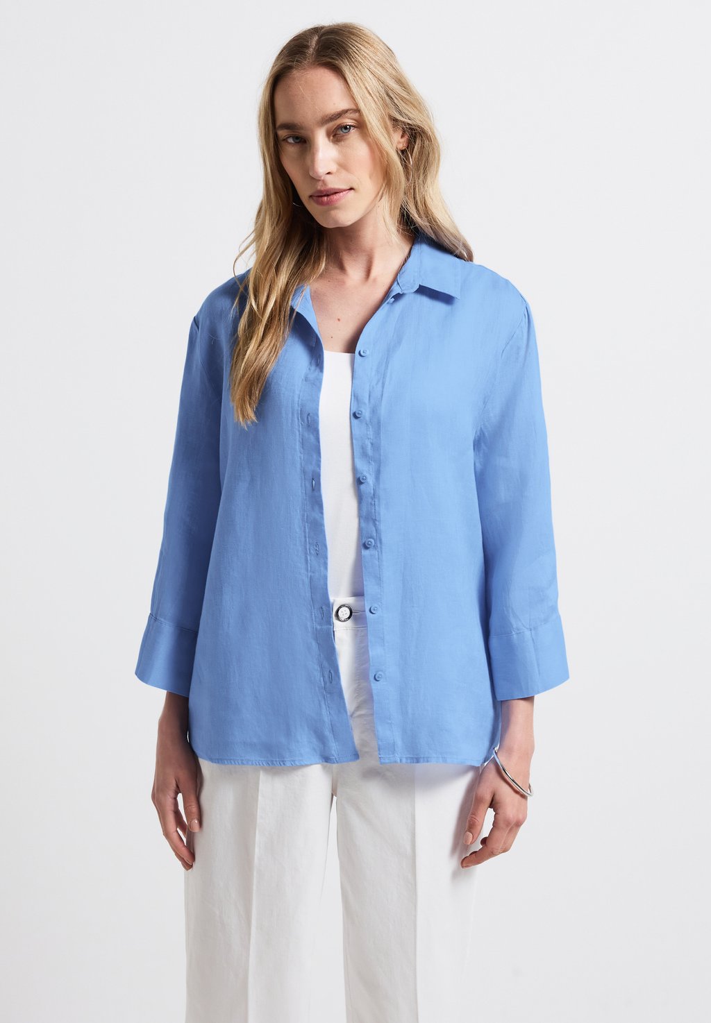 Блузка на пуговицах Street One, синий
Блузка на пуговицах Street One, синий