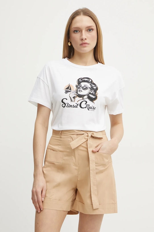 Хлопковая футболка Liu Jo, белый
Хлопковая футболка Liu Jo, белый