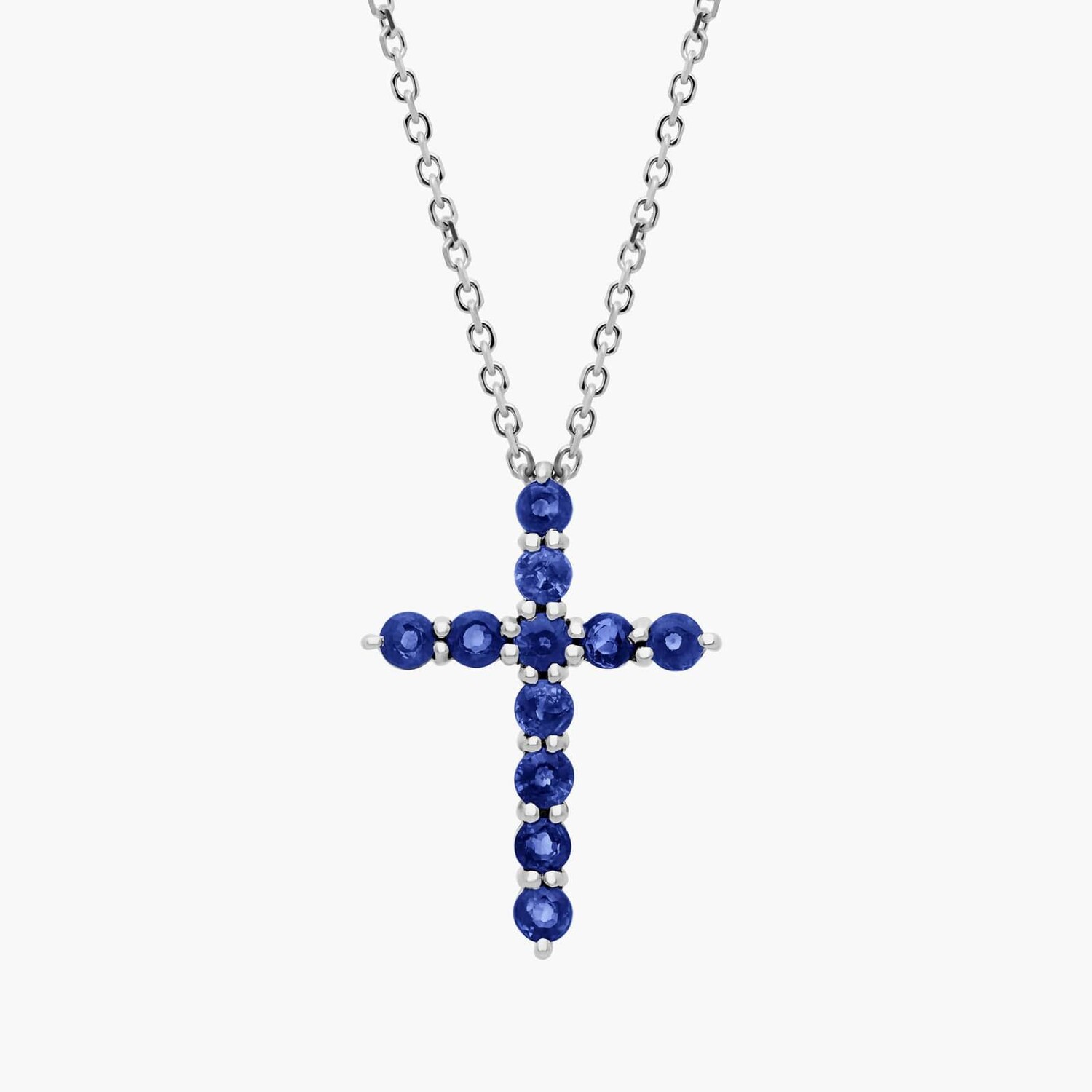 Подвеска-крест с сапфиром из 14-каратного белого золота Blue Nile
Подвеска-крест с сапфиром из 14-каратного белого золота Blue Nile