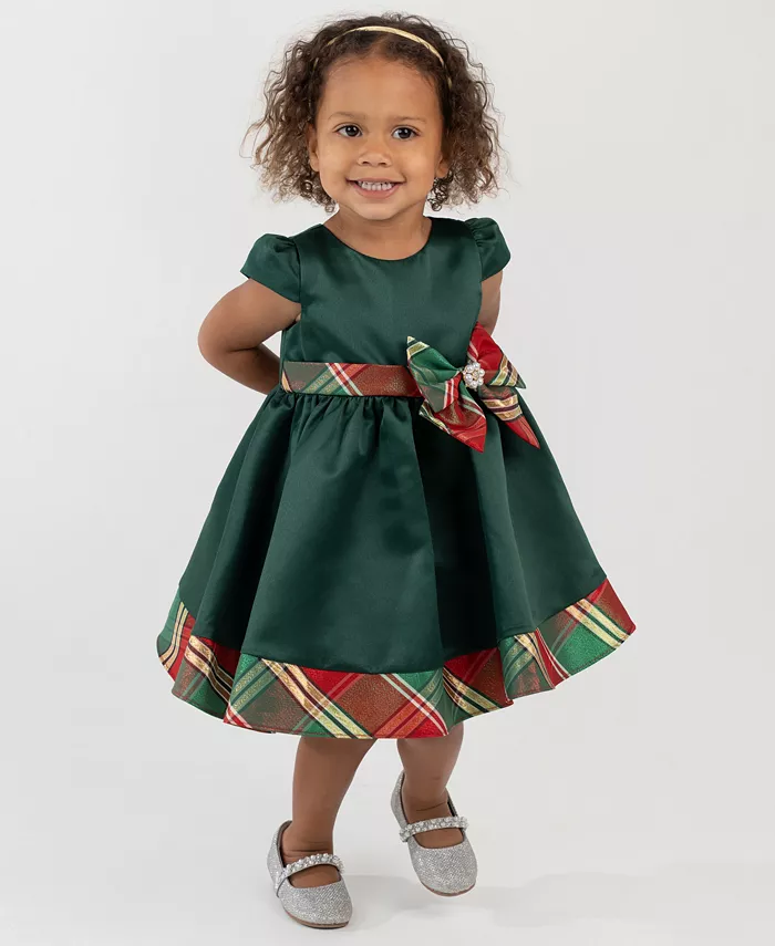 Детский комплект для девочек из 2 предметов: платье с клетчатым бантом и чехол для подгузника из сатина Rare Editions, зеленый
Детский комплект для девочек из 2 предметов: платье с клетчатым бантом и чехол для подгузника из сатина Rare Editions, зеленый