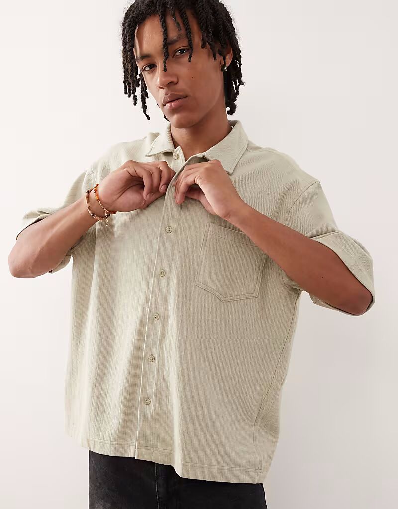 Рубашка вафельная будничного цвета цвета хаки
Рубашка вафельная будничного цвета цвета хаки