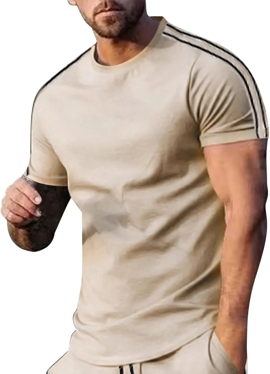 Мужская футболка с боковыми полосками, короткий рукав, летняя Sdeycui
Мужская футболка с боковыми полосками, короткий рукав, летняя Sdeycui