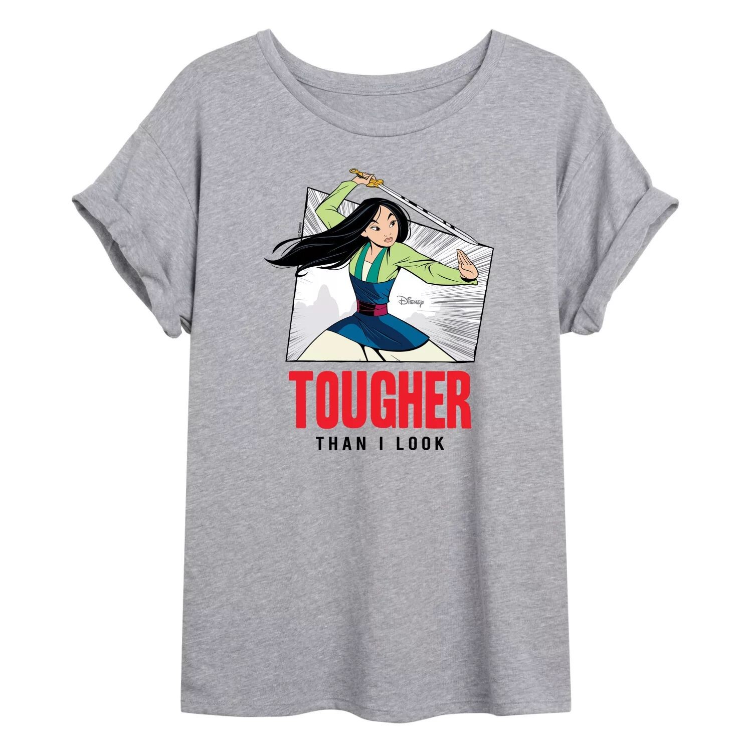 Струящаяся футболка Disney's Mulan Juniors «Tougher Tougher Than I Look» Licensed Character, серый
Струящаяся футболка Disney's Mulan Juniors «Tougher Tougher Than I Look» Licensed Character, серый