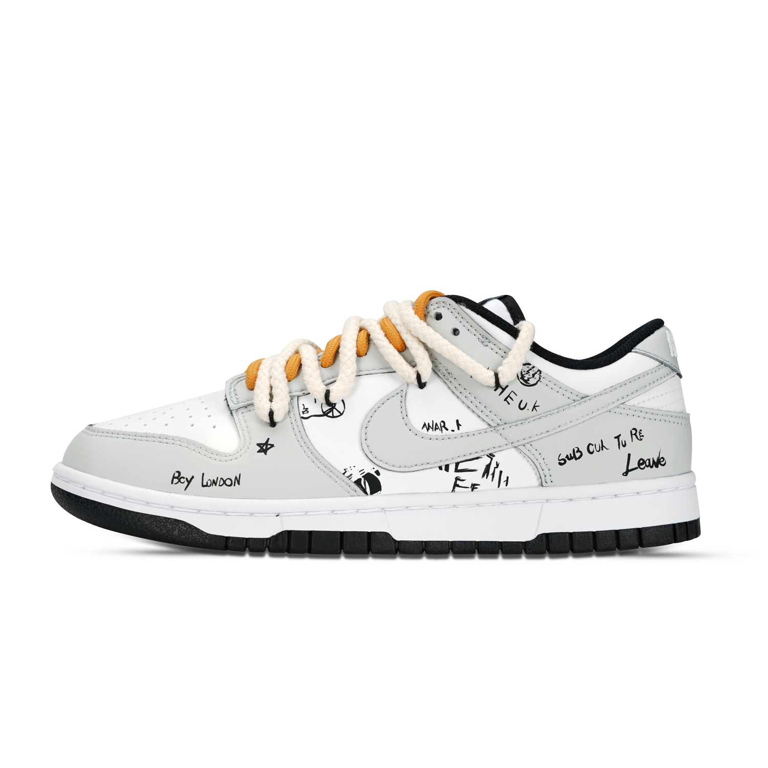 Nike Кроссовки для скейтбординга Dunk Black White, Graffiti Text Slip Resistant Abrasion Resistant low top unisex Gray
Nike Кроссовки для скейтбординга Dunk Black White, Graffiti Text Slip Resistant Abrasion Resistant low top unisex Gray