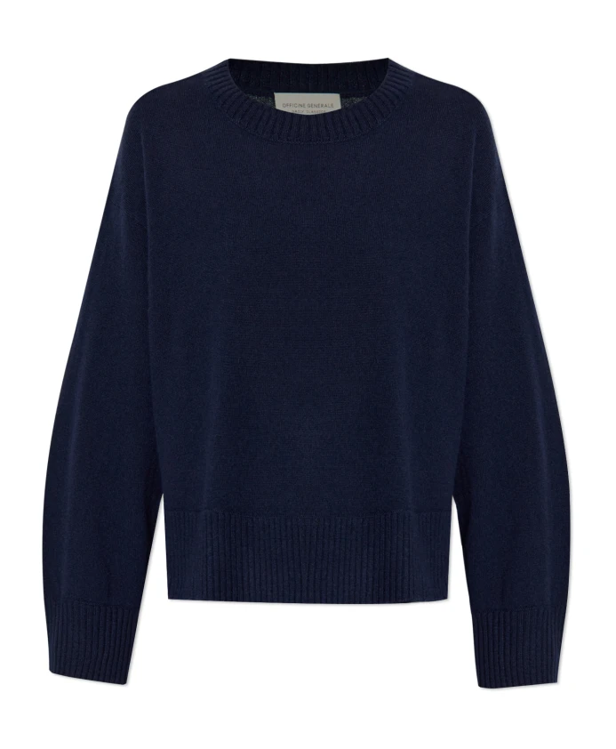 Кашемировый свитер Ники Officine Gãnãrale, синий
Кашемировый свитер Ники Officine Gãnãrale, синий