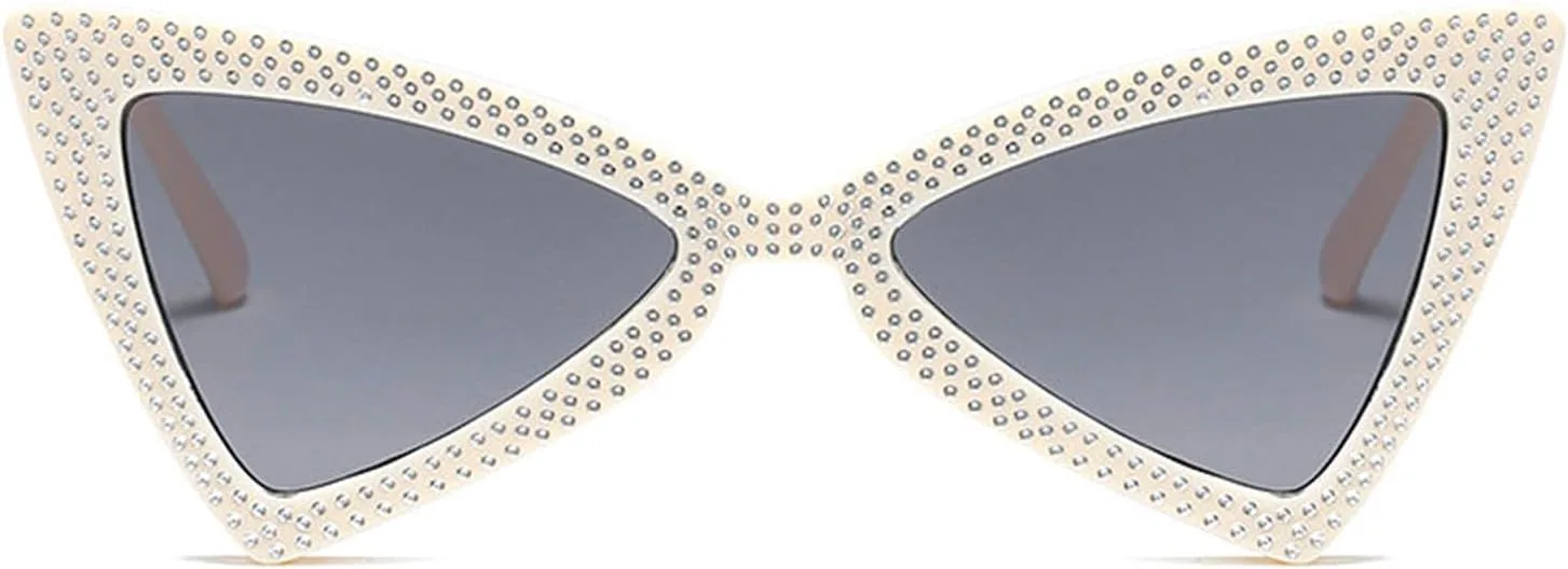 Солнцезащитные очки Willochra «Кошачий глаз» с блестящими кристаллами, треугольные, с бабочками и стразами, для вечеринок, с бриллиантовым блеском, White
Солнцезащитные очки Willochra «Кошачий глаз» с блестящими кристаллами, треугольные, с бабочками и стразами, для вечеринок, с бриллиантовым блеском, White