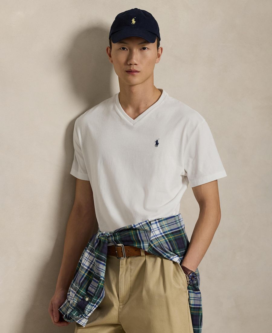 Мужская классическая футболка с V-образным вырезом Polo Ralph Lauren, White, Белый, Мужская классическая футболка с V-образным вырезом Polo Ralph Lauren, White
Мужская классическая футболка с V-образным вырезом Polo Ralph Lauren, White, Белый, Мужская классическая футболка с V-образным вырезом Polo Ralph Lauren, White