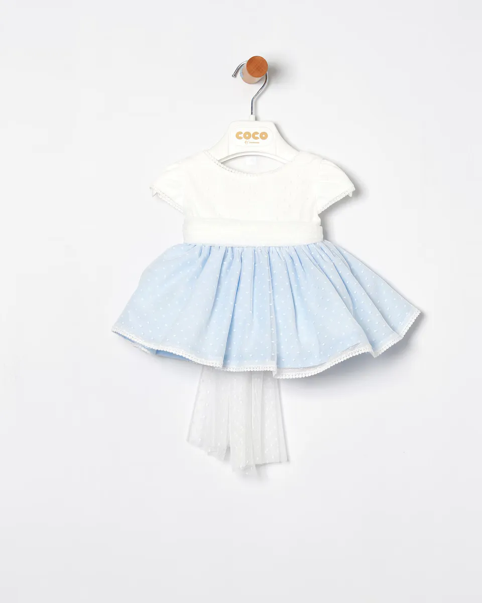 Платье для девочки в горошек и трусики в тон Coco Acqua, голубой
Платье для девочки в горошек и трусики в тон Coco Acqua, голубой