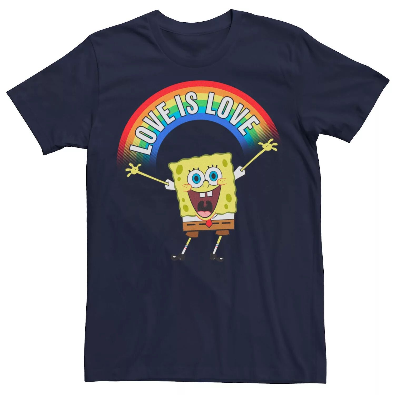 Радужная футболка с изображением Губки Боба для взрослых Pride Love Is Love Licensed Character
Радужная футболка с изображением Губки Боба для взрослых Pride Love Is Love Licensed Character