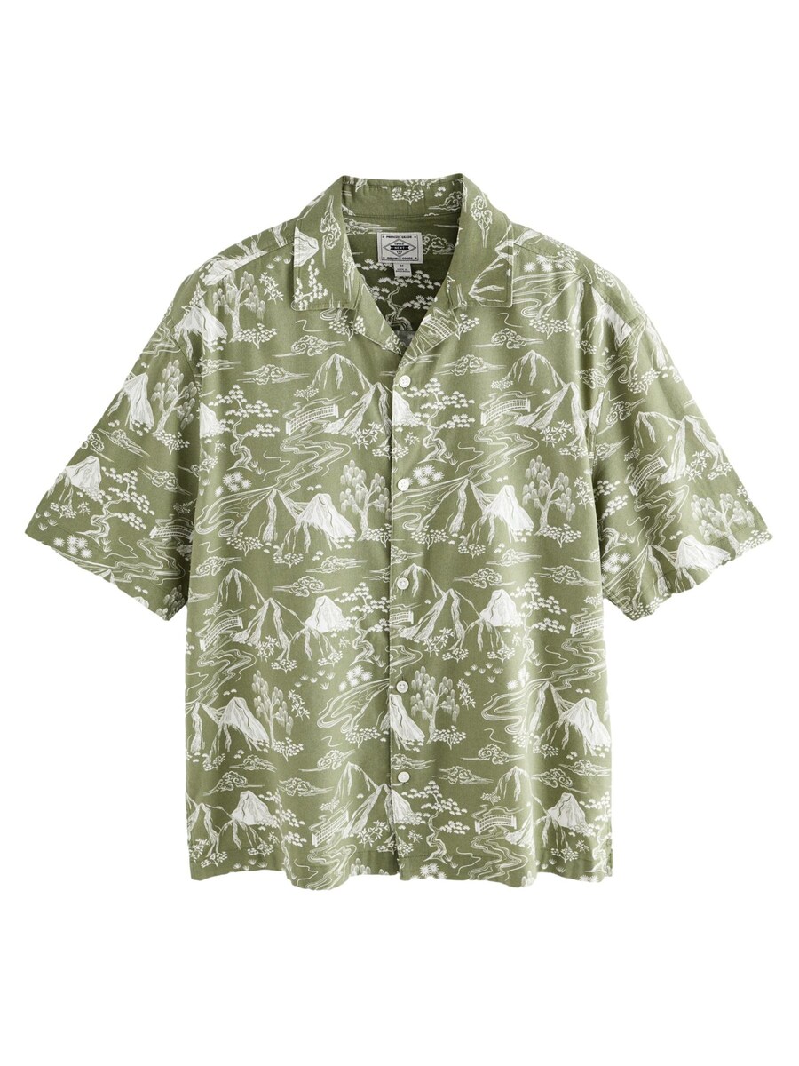 Рубашка обычного кроя на пуговицах Next, зеленый
Рубашка обычного кроя на пуговицах Next, зеленый