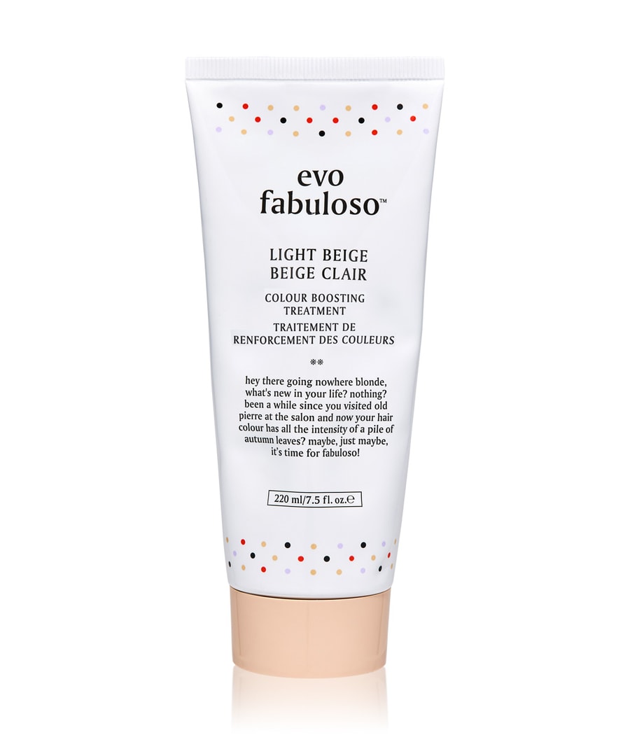 Кондиционер evo Fabuloso Light Beige Colour Boosting Treatment, 220 ml
Кондиционер evo Fabuloso Light Beige Colour Boosting Treatment, 220 ml