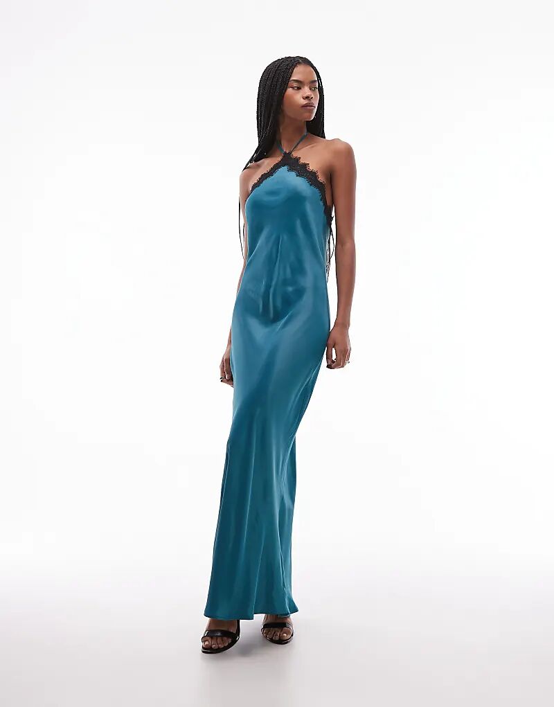 Платье-комбинация макси из атласа ASOS DESIGN с халтер-воротом и кружевной отделкой синего цвета
Платье-комбинация макси из атласа ASOS DESIGN с халтер-воротом и кружевной отделкой синего цвета