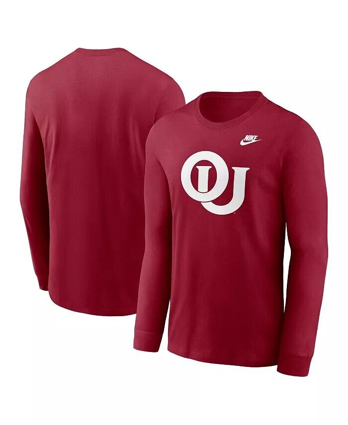 Мужская темно-красная футболка с длинным рукавом с логотипом Oklahoma Sooners Legacy Primary Nike
Мужская темно-красная футболка с длинным рукавом с логотипом Oklahoma Sooners Legacy Primary Nike