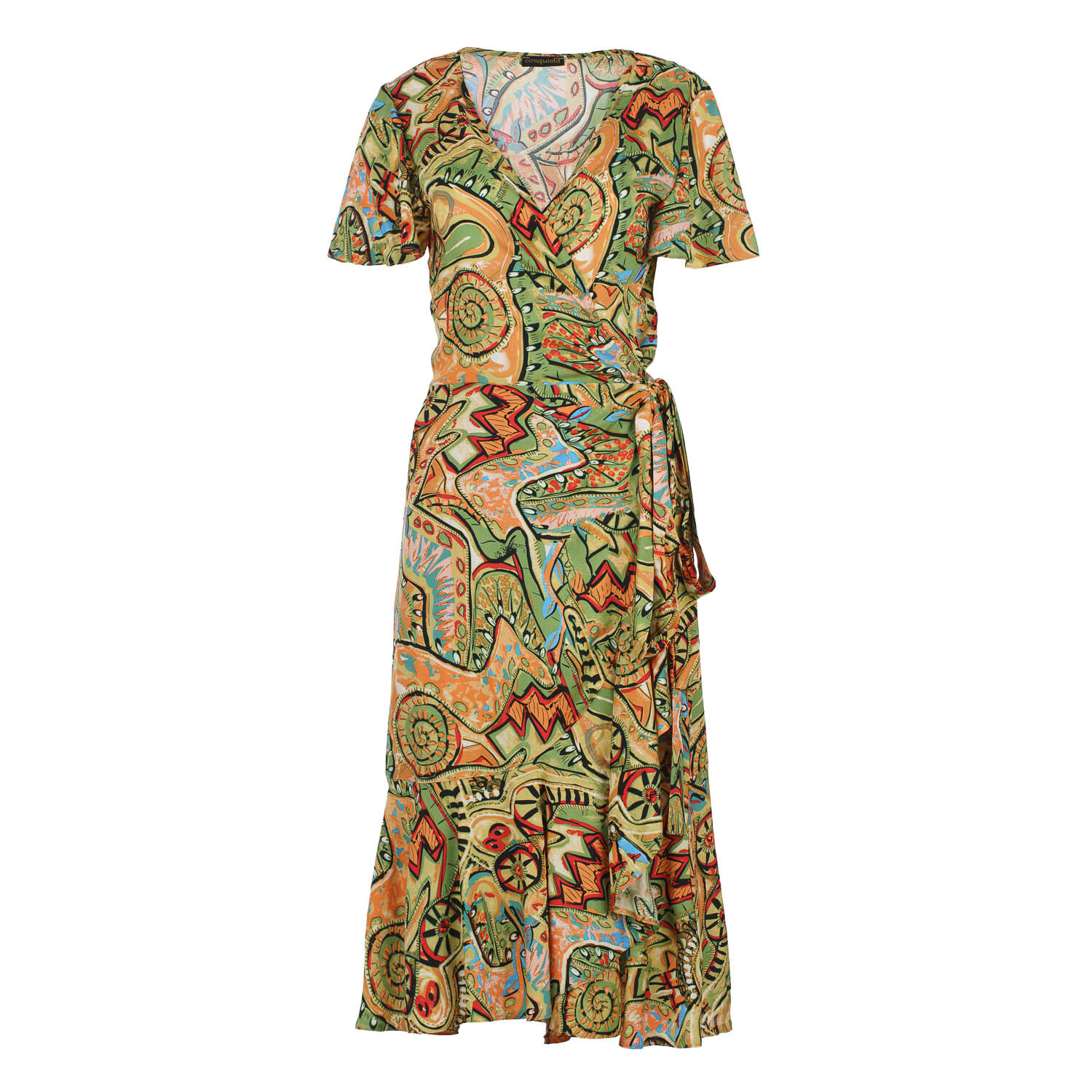 Платье миди из вискозы с узором трайбл-рапсодия Conquista, оранжевый
Платье миди из вискозы с узором трайбл-рапсодия Conquista, оранжевый