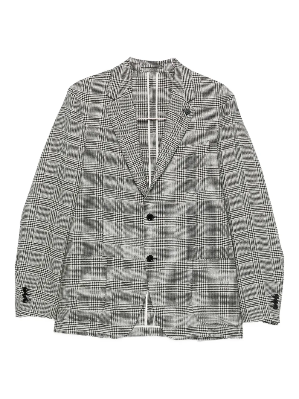 Клетчатый пиджак на пуговицах Lardini, нейтральный
Клетчатый пиджак на пуговицах Lardini, нейтральный