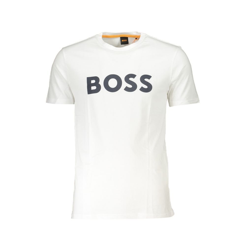 Белая хлопковая футболка Hugo Boss, White 
Белая хлопковая футболка Hugo Boss, White