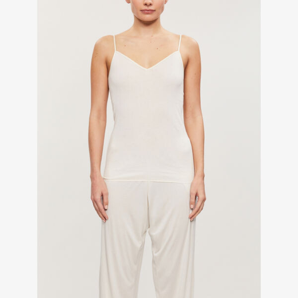 Топ из хлопкового джерси с V-образным вырезом Hanro, бежевый
Топ из хлопкового джерси с V-образным вырезом Hanro, бежевый