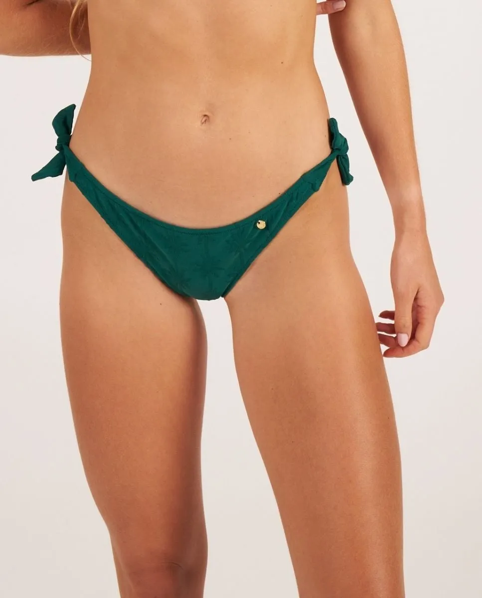 Классические плавки бикини с бантами из пальмовой жаккардовой ткани Bohodot, темно-зеленый 
Классические плавки бикини с бантами из пальмовой жаккардовой ткани Bohodot, темно-зеленый