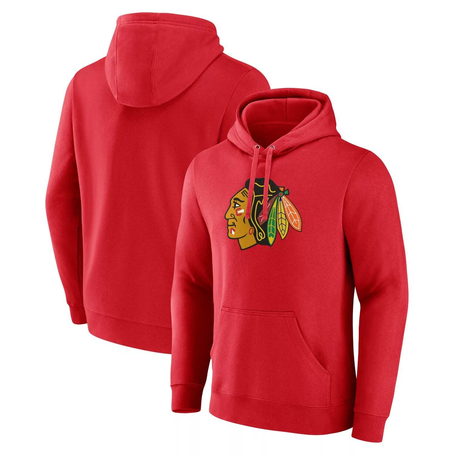 Мужской красный пуловер с капюшоном и логотипом Fanatics Chicago Blackhawks
Мужской красный пуловер с капюшоном и логотипом Fanatics Chicago Blackhawks