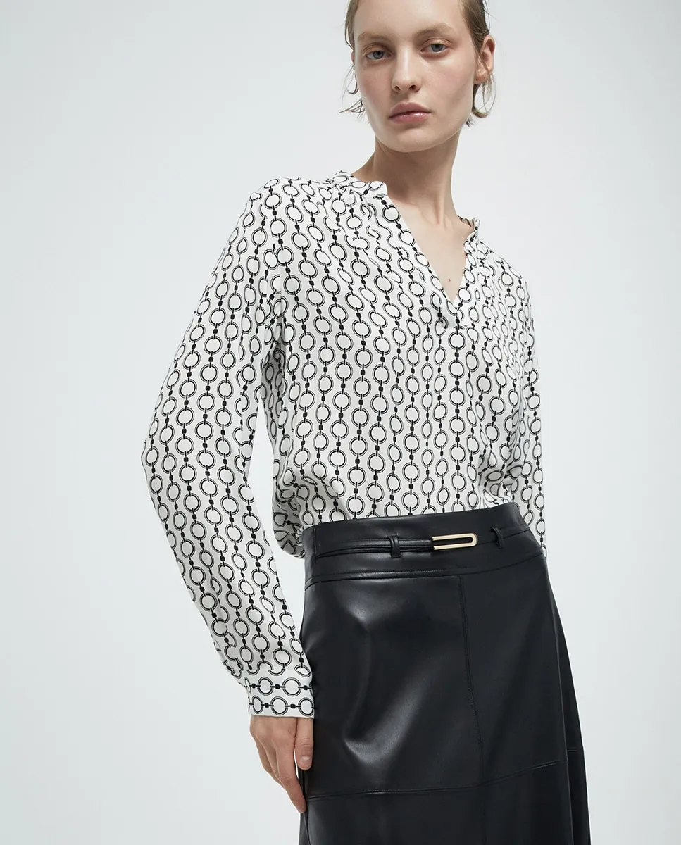 Рубашка с принтом свободного кроя Sfera, черный
Рубашка с принтом свободного кроя Sfera, черный