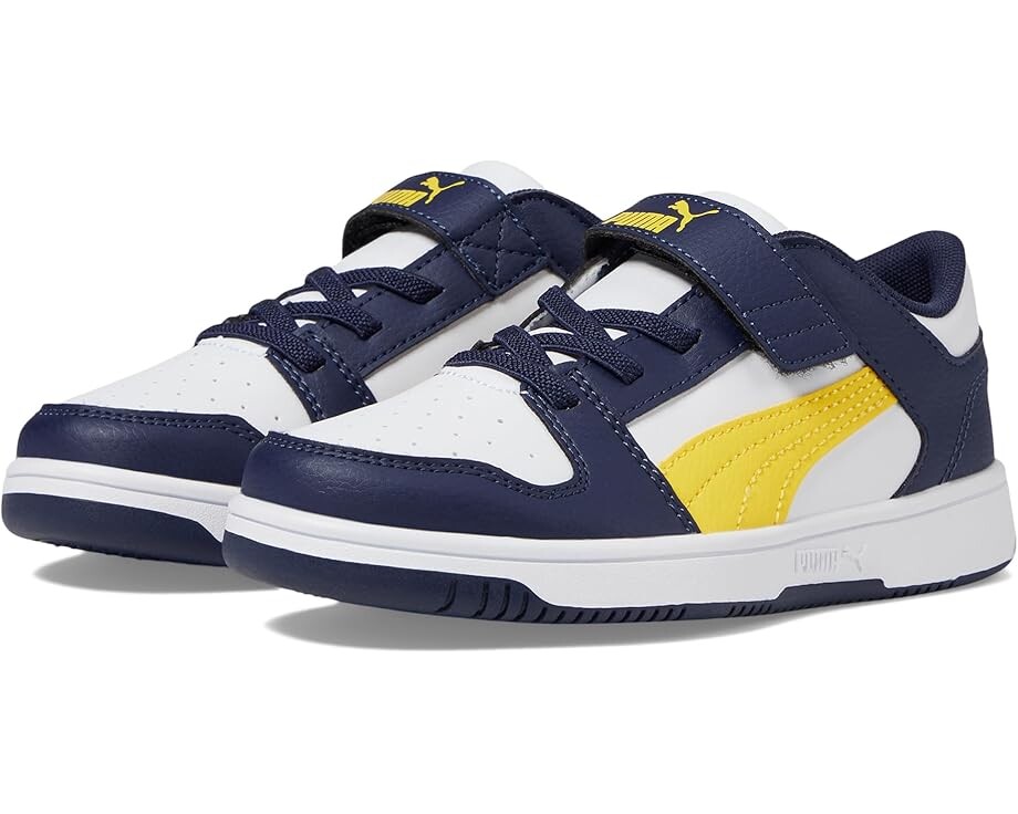 Кроссовки PUMA Kids Rebound Layup Lo, цвет Puma White/Pelé Yellow/Puma Navy
Кроссовки PUMA Kids Rebound Layup Lo, цвет Puma White/Pelé Yellow/Puma Navy