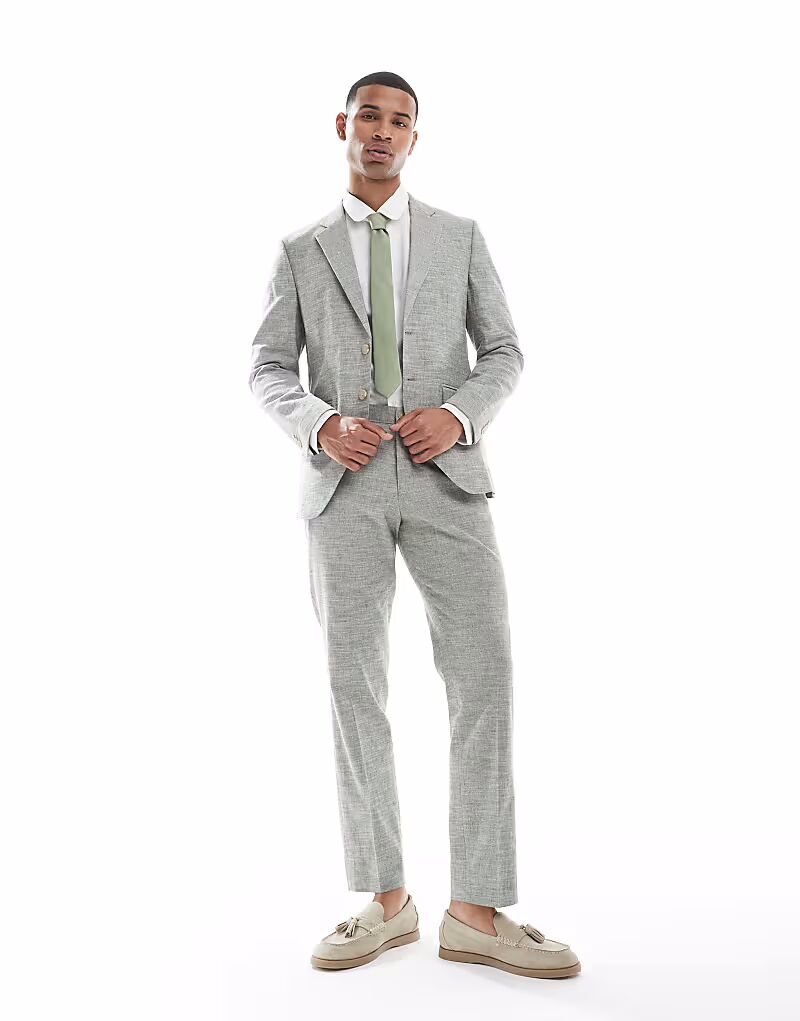 Брюки костюма из льна зеленого цвета Jack & Jones
Брюки костюма из льна зеленого цвета Jack & Jones