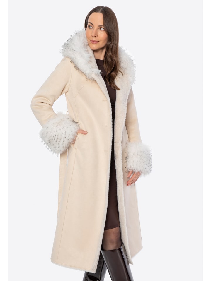 Женское пальто с воротником и манжетами из искусственного меха светло-бежевого цвета Wittchen
Женское пальто с воротником и манжетами из искусственного меха светло-бежевого цвета Wittchen