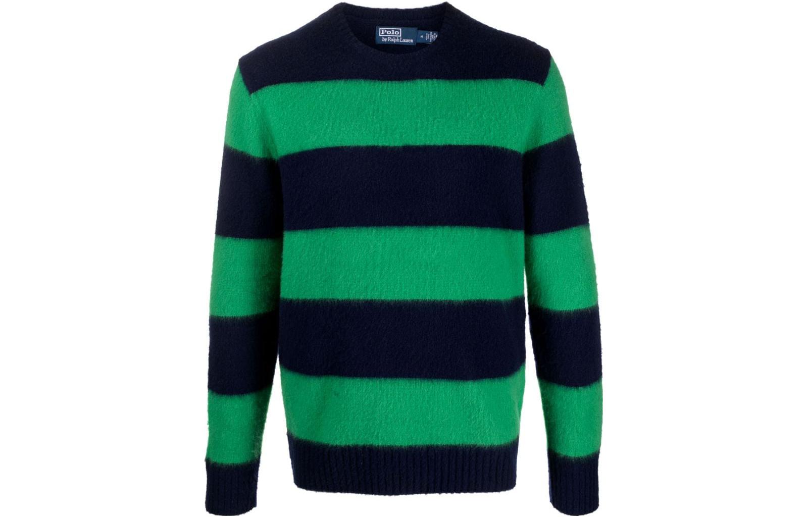 Полосатый джемпер с налокотниками Polo Ralph Lauren, зеленый
Полосатый джемпер с налокотниками Polo Ralph Lauren, зеленый