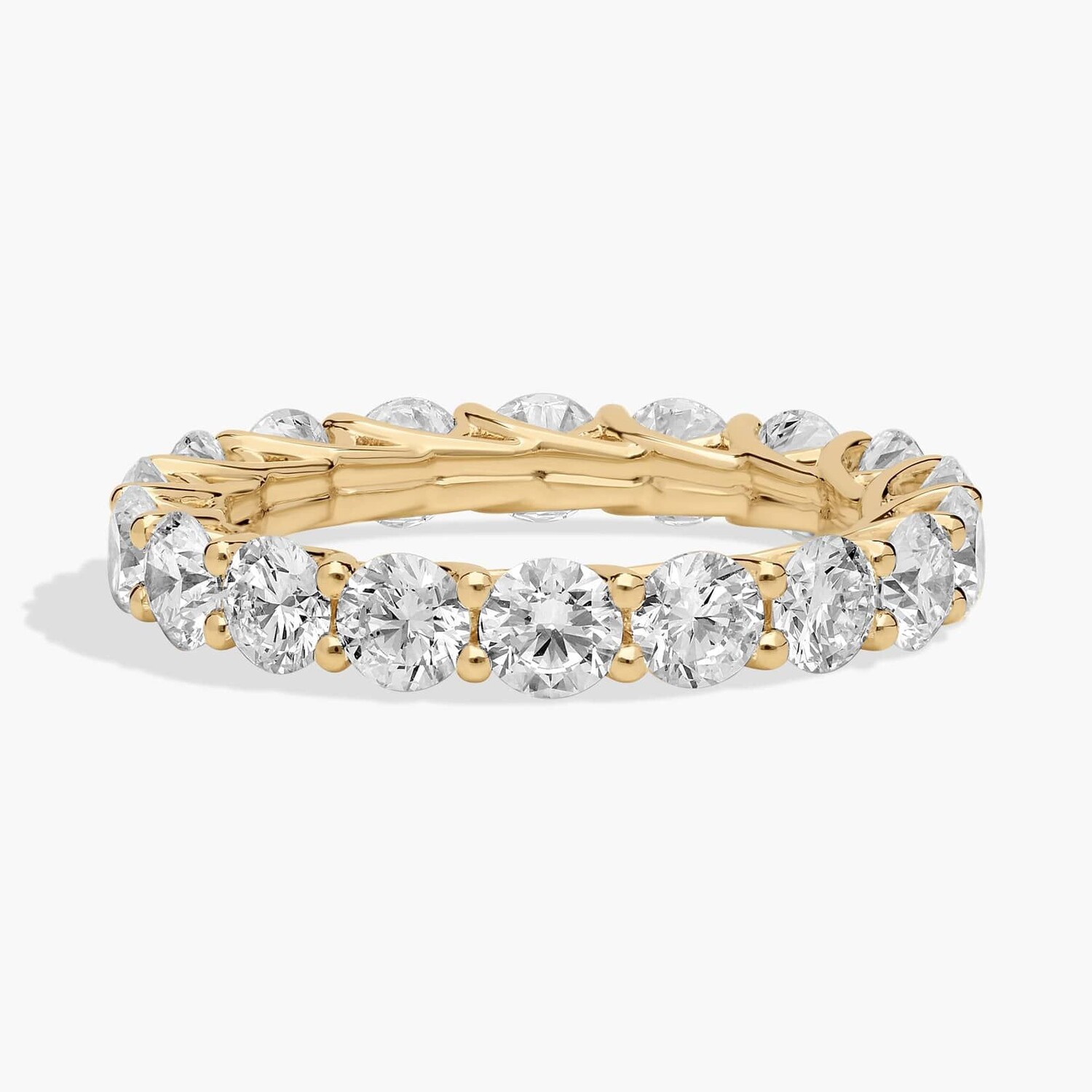 Кольцо Trellis Lab-Grown Diamond Eternity из 14-каратного желтого золота (3 карата Tw. - FG / VS2-SI1) Blue Nile 
Кольцо Trellis Lab-Grown Diamond Eternity из 14-каратного желтого золота (3 карата Tw. - FG / VS2-SI1) Blue Nile