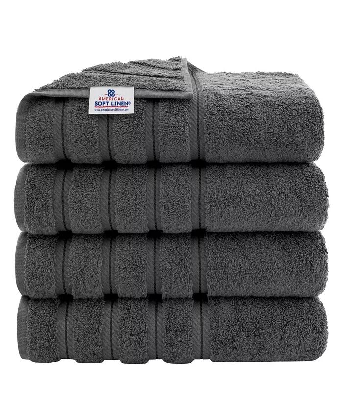 Роскошный набор из 4 банных полотенец Edison из 100% турецкого хлопка American Soft Linen, серый
Роскошный набор из 4 банных полотенец Edison из 100% турецкого хлопка American Soft Linen, серый