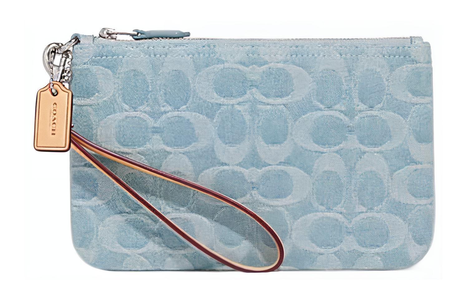 Кошелек на запястье из ткани клатч труба женский синий COACH
Кошелек на запястье из ткани клатч труба женский синий COACH