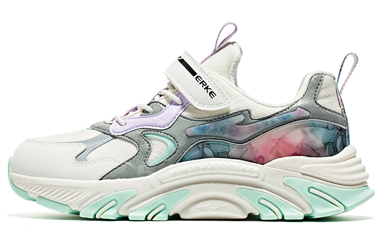 Низкие детские кроссовки для бега ERKE KIDS, белый/фиолетовый 
Низкие детские кроссовки для бега ERKE KIDS, белый/фиолетовый