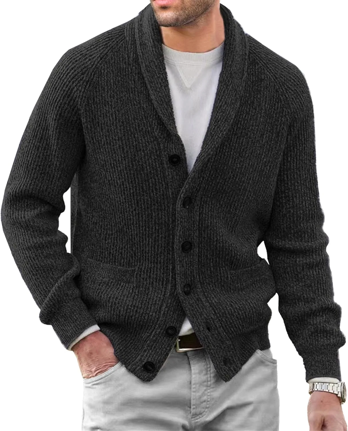 Мужской кардиган с кабельной вязкой и воротником-шалью JEKE-DG
Мужской кардиган с кабельной вязкой и воротником-шалью JEKE-DG