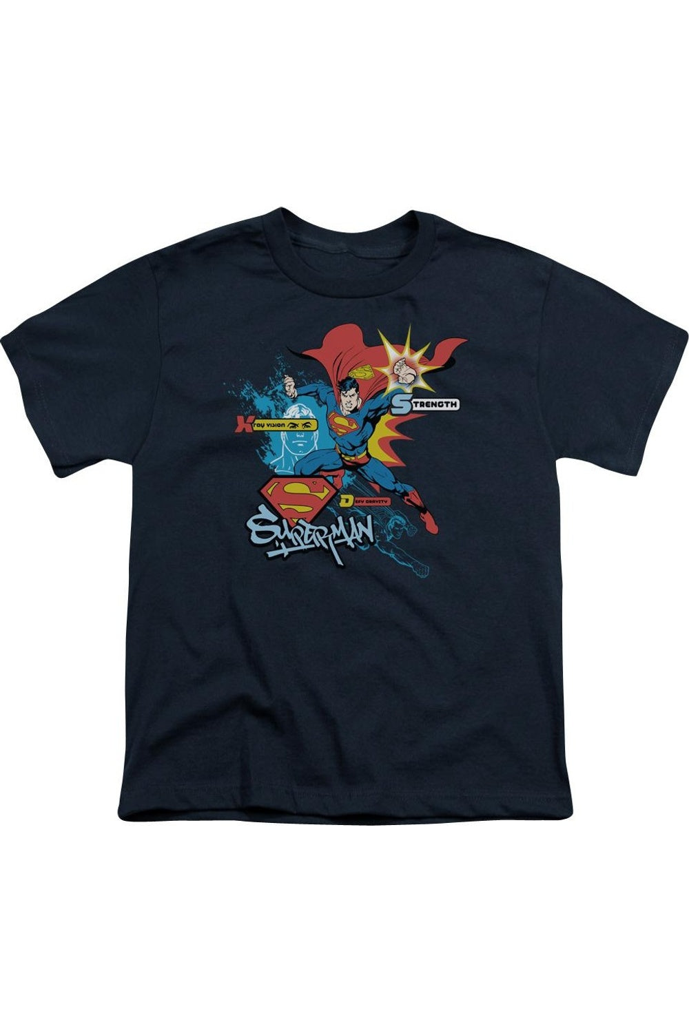 Футболка с коротким рукавом для детей "Суперспособности Супермена" Gildan, темно-синий 
Футболка с коротким рукавом для детей "Суперспособности Супермена" Gildan, темно-синий