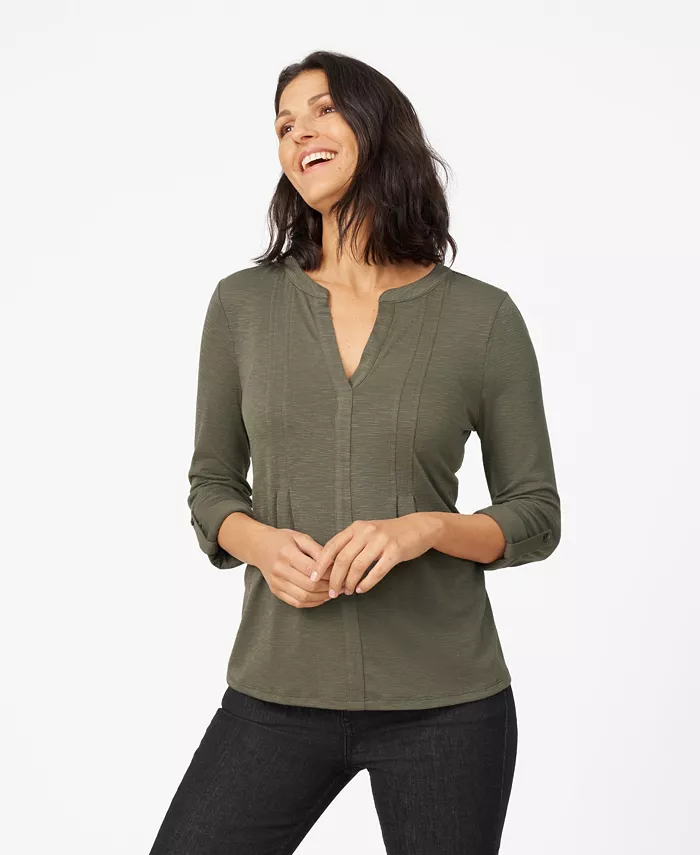 Женский топ-хенли со складками и защипами Cable & Gauge, зеленый
Женский топ-хенли со складками и защипами Cable & Gauge, зеленый