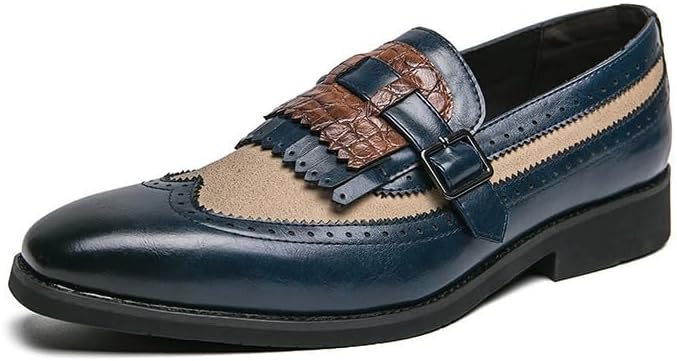 Мужские лоферы Santimon с крыльями Brogue из кожи с бахромой, монк-ремнем, без шнуровки, черно-бело-коричневые
Мужские лоферы Santimon с крыльями Brogue из кожи с бахромой, монк-ремнем, без шнуровки, черно-бело-коричневые