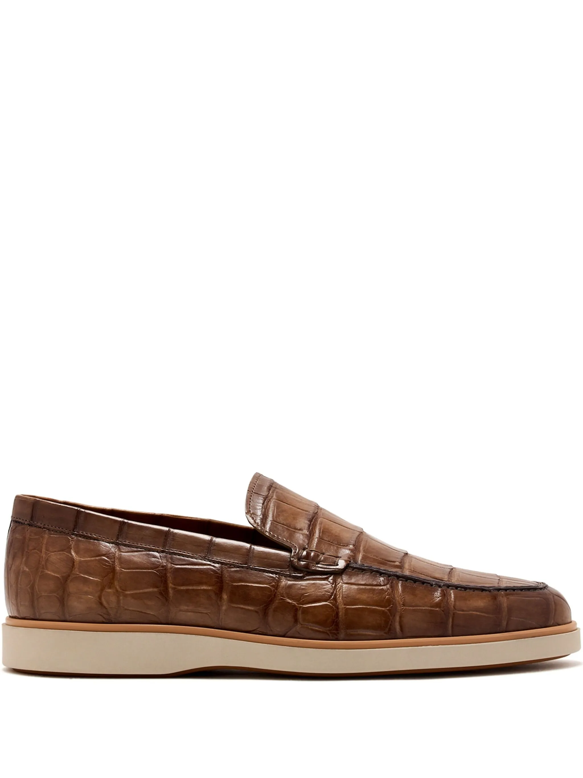 Лоферы с тиснением под кожу крокодила Magnanni, коричневый
Лоферы с тиснением под кожу крокодила Magnanni, коричневый