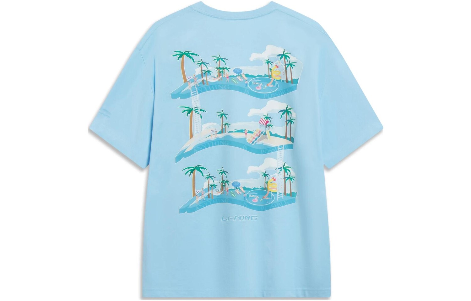 Li Ning Футболка унисекс с подкладкой, Ледяной синий
Li Ning Футболка унисекс с подкладкой, Ледяной синий