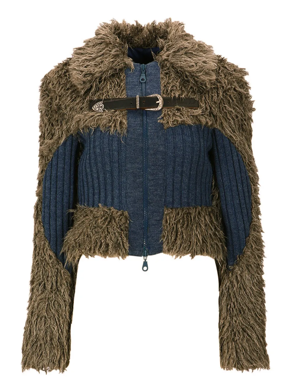 Кардиган Olga из овчины с поясом Andersson Bell, серый 
Кардиган Olga из овчины с поясом Andersson Bell, серый