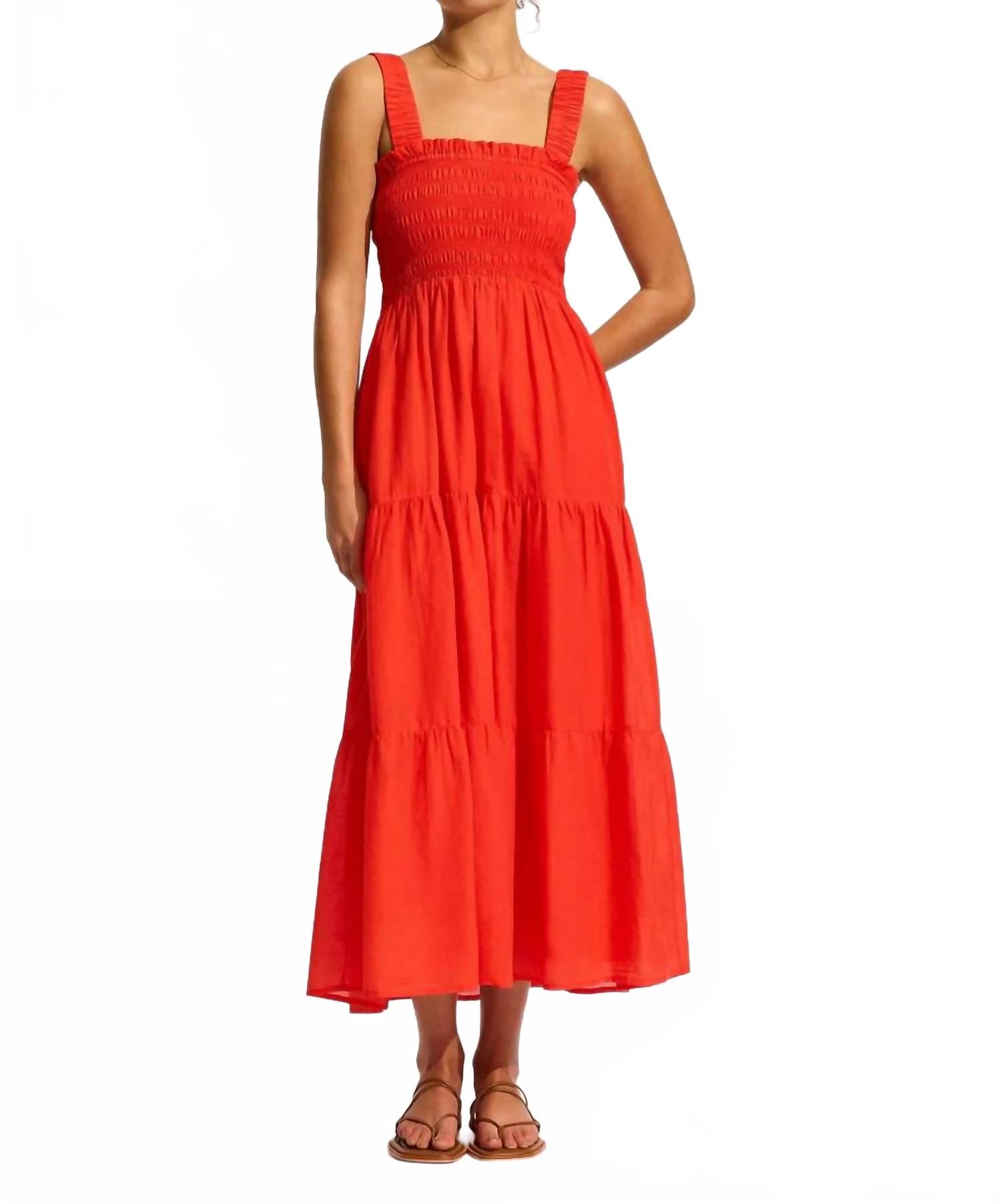 Верное платье миди в огненном цвете Seafolly, Flame
Верное платье миди в огненном цвете Seafolly, Flame