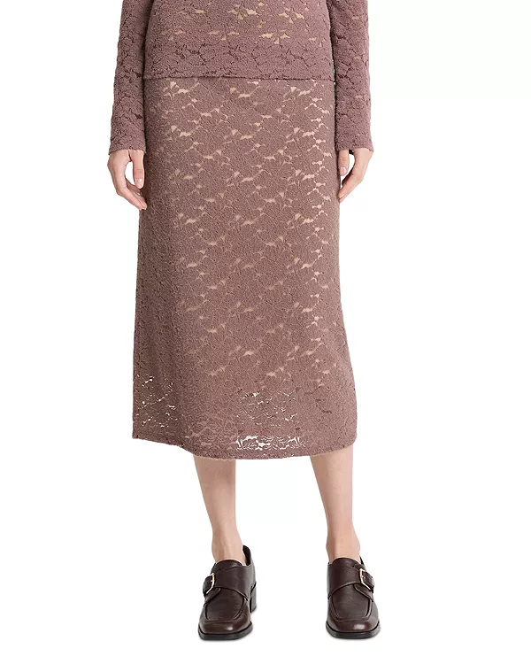 Кружевная юбка миди Vince, фиолетовый
Кружевная юбка миди Vince, фиолетовый