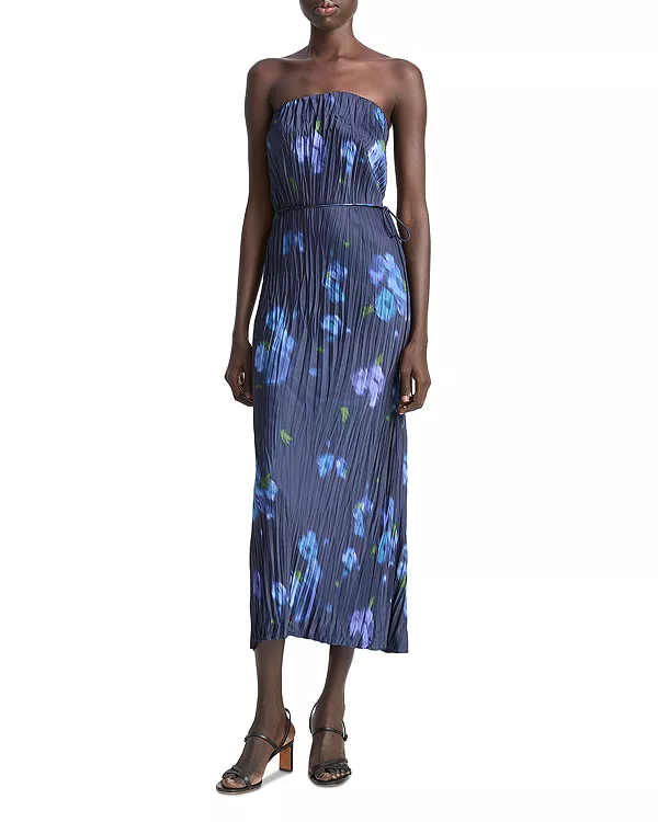 Платье миди без бретелей с цветочным принтом Vince, синий
Платье миди без бретелей с цветочным принтом Vince, синий