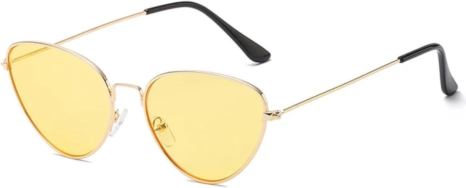 Металлические солнцезащитные очки «кошачий глаз» для женщин и мужчин, модные, роскошные, винтажные, панк, для путешествий и вождения, с защитой от УФ-излучения UV400 TKKTLLT, Gold Yellow
Металлические солнцезащитные очки «кошачий глаз» для женщин и мужчин, модные, роскошные, винтажные, панк, для путешествий и вождения, с защитой от УФ-излучения UV400 TKKTLLT, Gold Yellow