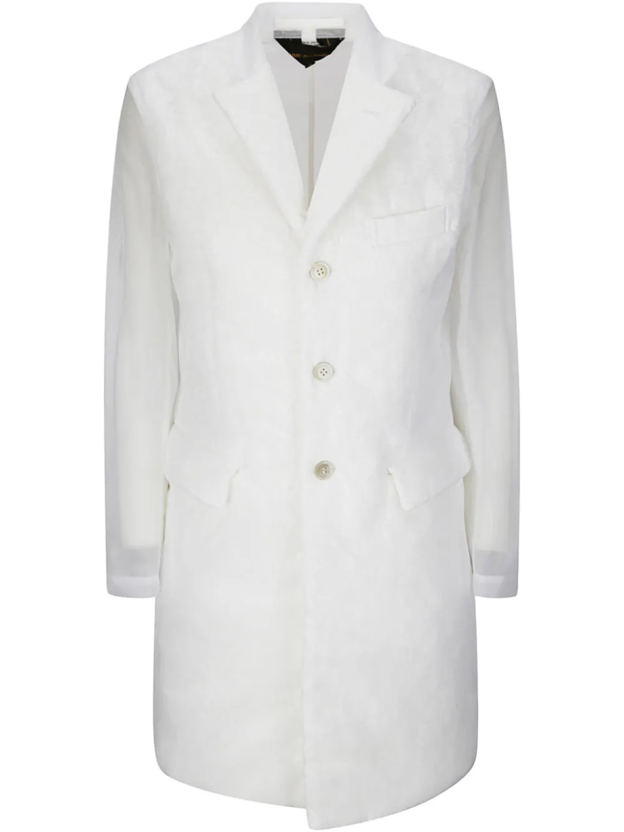Однобортное пальто Comme Des Garçons, белый
Однобортное пальто Comme Des Garçons, белый