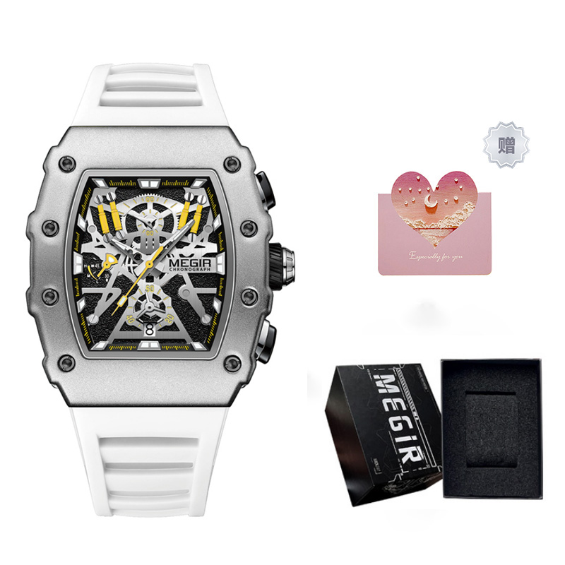 Кварцевые часы MEGIR с силиконовым ремешком, мужские, серый циферблат
Кварцевые часы MEGIR с силиконовым ремешком, мужские, серый циферблат