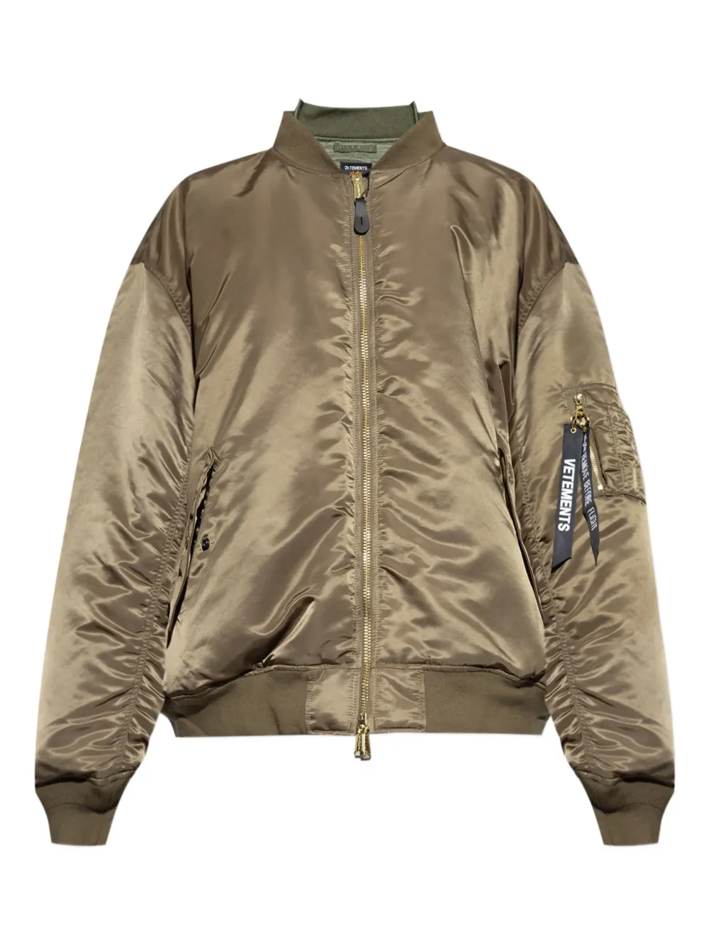 Куртка-бомбер на молнии VETEMENTS, зеленый
Куртка-бомбер на молнии VETEMENTS, зеленый