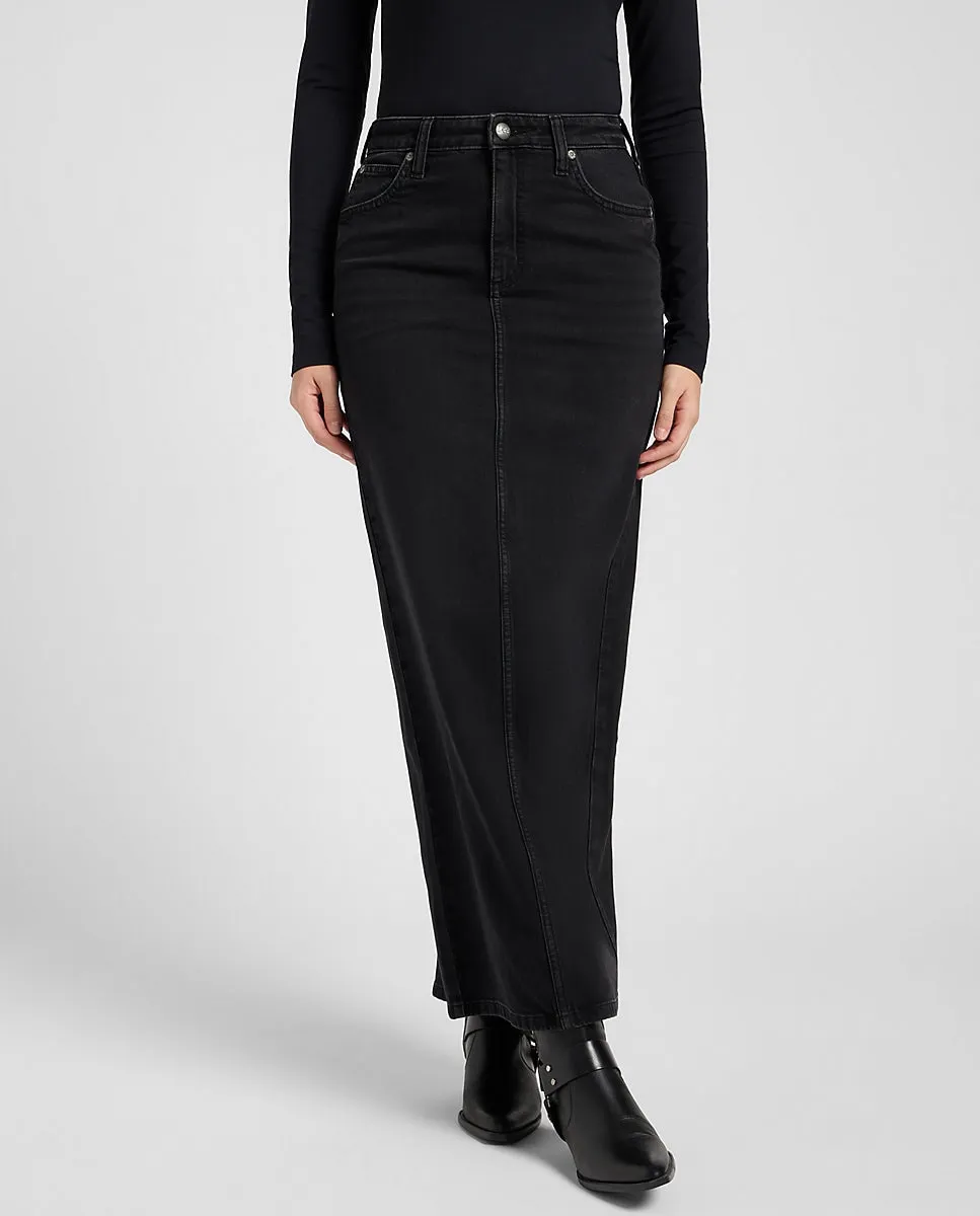 Длинная джинсовая юбка с разрезом сзади Lee, черный
Длинная джинсовая юбка с разрезом сзади Lee, черный