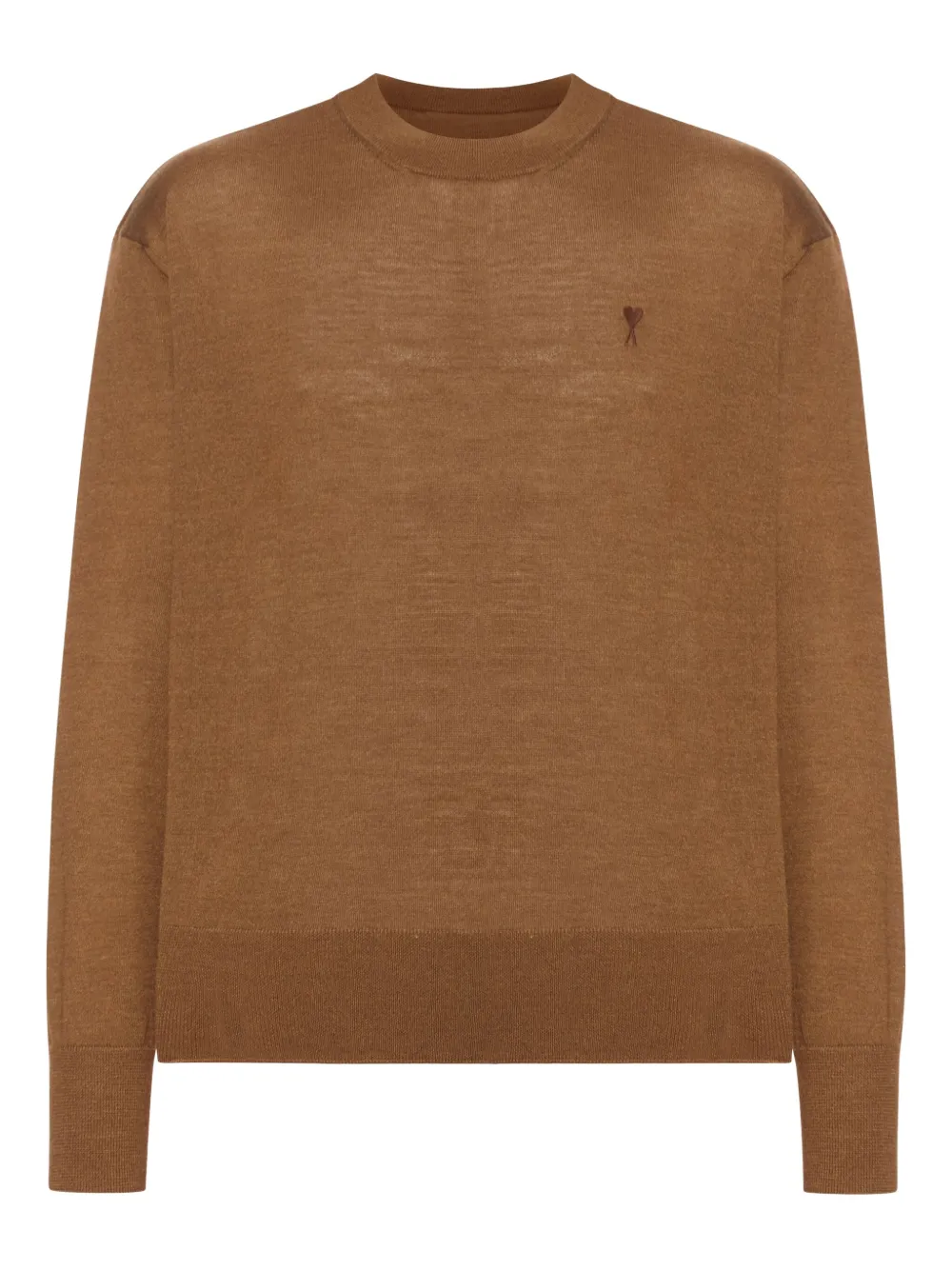 Вышитый шерстяной свитер AMI Paris, коричневый
Вышитый шерстяной свитер AMI Paris, коричневый