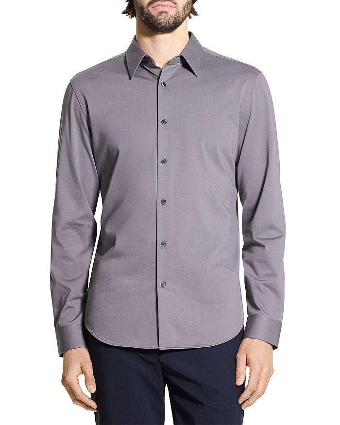 Рубашка Sylvain из структурного трикотажа Theory, серый
Рубашка Sylvain из структурного трикотажа Theory, серый