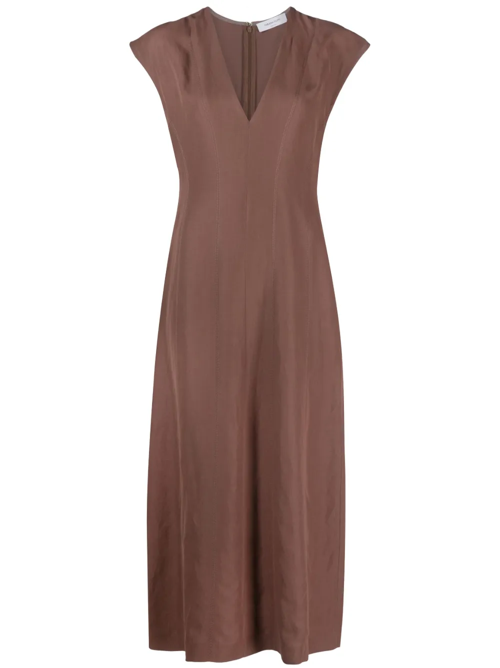 Платье миди строгого кроя без рукавов Fabiana Filippi, коричневый
Платье миди строгого кроя без рукавов Fabiana Filippi, коричневый